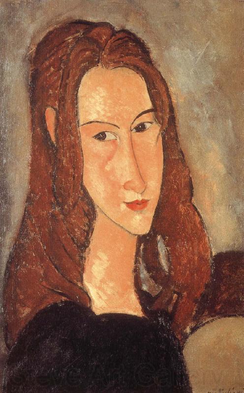 Amedeo Modigliani Portrait of Jeanne Hebuterne-Head in profile